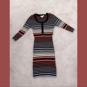 Stripped sweater dress